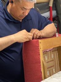 Reupholstering a chair seat - upholstery