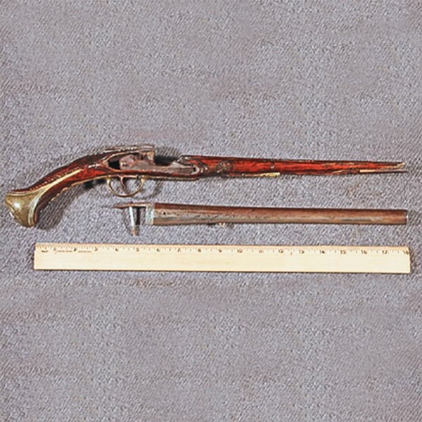 antique gun restoration: ottoman empire gun before