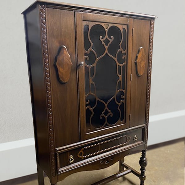 antique restoration: china cabinet after