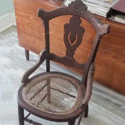 chair caning rushing cane chair before