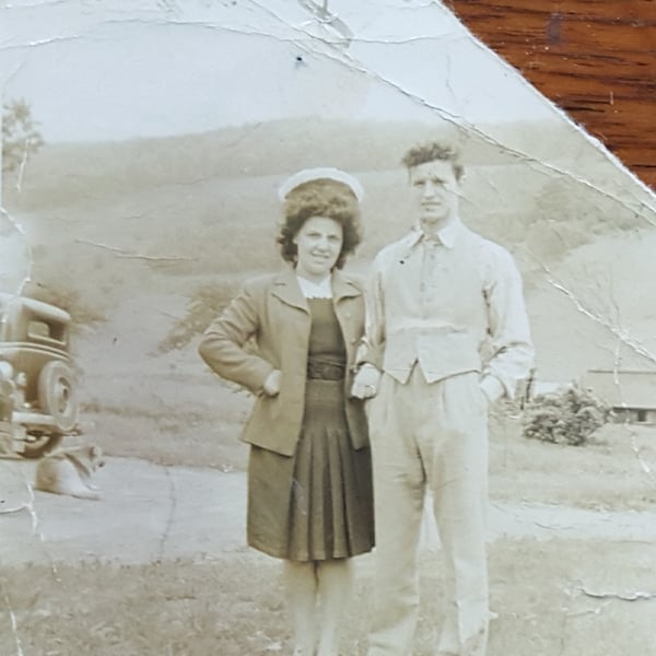 photography restoration couple photo before