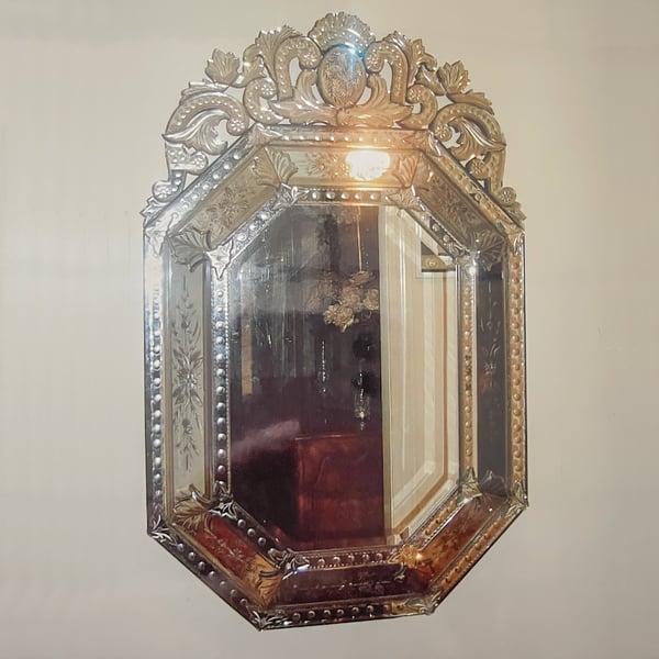 glass crystal repair glass framed mirror after