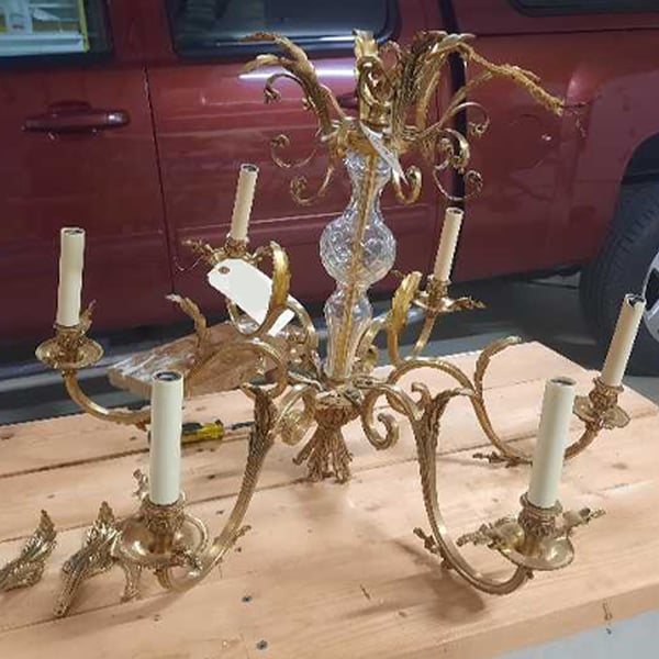 antique lamp chandelier restoration chandelier before 2