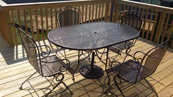 black metal outdoor set