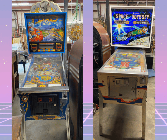 pinball games, arcade games
