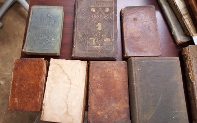 Emergency Treatment of Damaged Books 7 damaged book on table